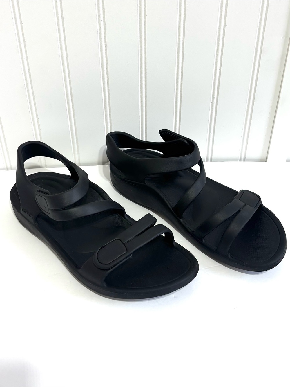 Aetrex Jillian Sport Sandals Black Water-Friendly Comfort Arch Support Sandals 9